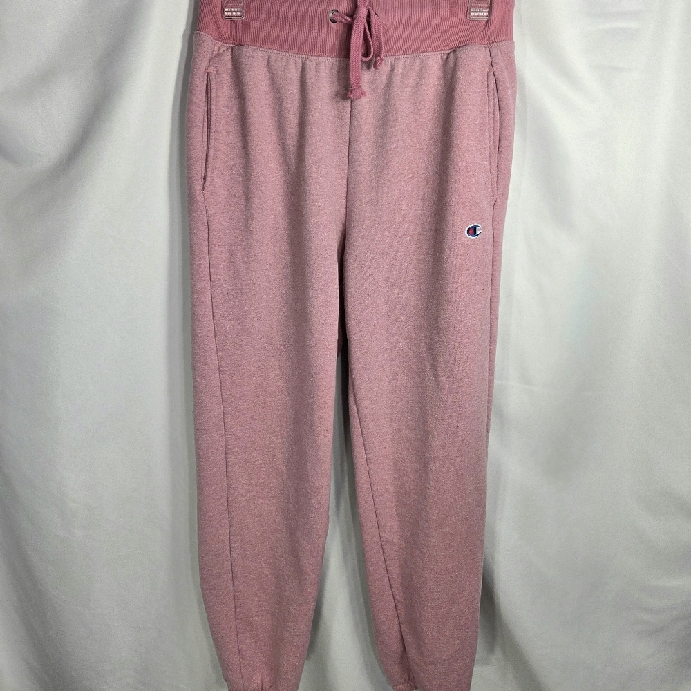 Champion Pink Elastic Draw String Waist Elastic Cuffs Sweat Pants Size Medium